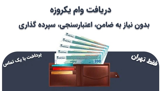 دریافت وام یکروزه